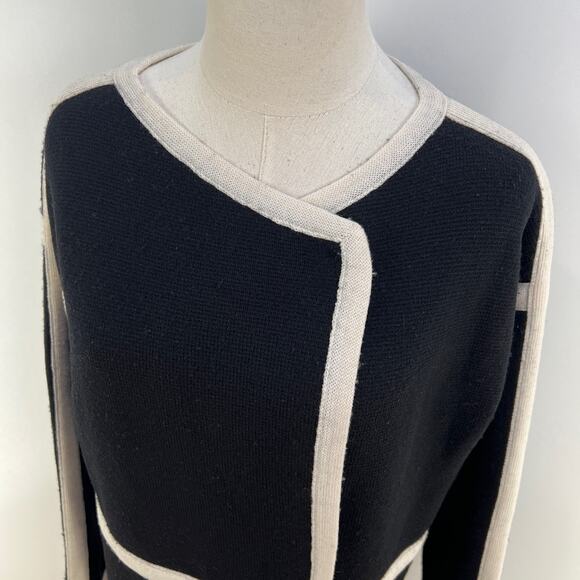 Anthropologie Velvet Everett Wool Long Cardigan Black - Picture 5 of 8